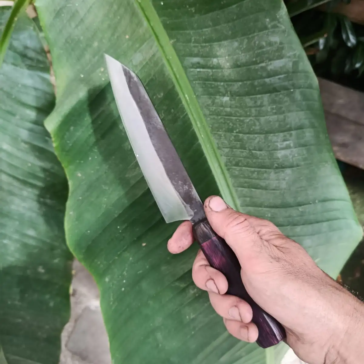 Le Bunka manche en amarante et chêne fumé