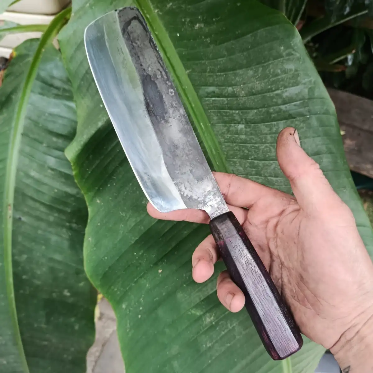 Le Nakiri manche en amarante et chêne fumé